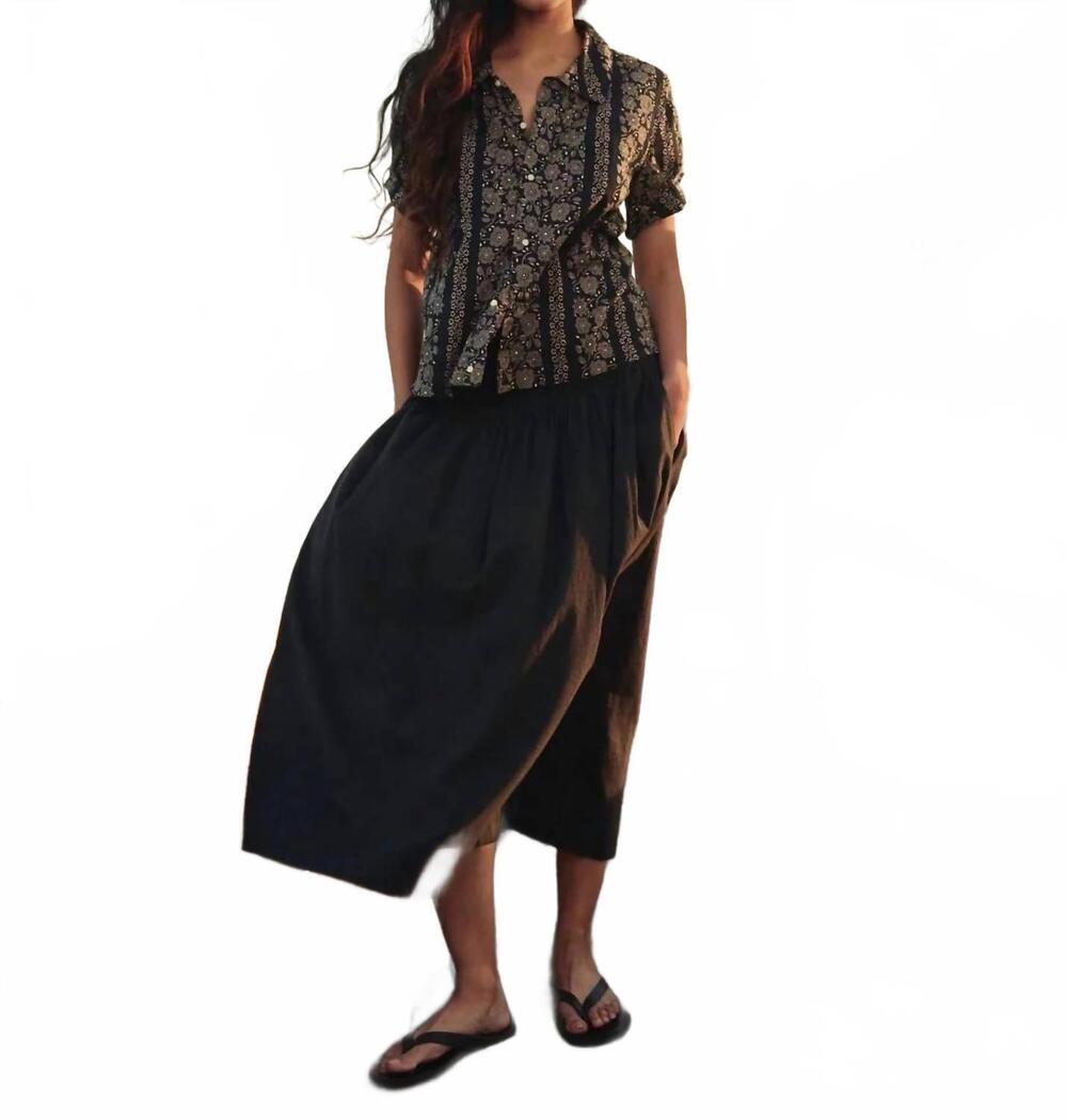 NEW THE GREAT. the viola skirt in black